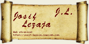 Josif Ležaja vizit kartica